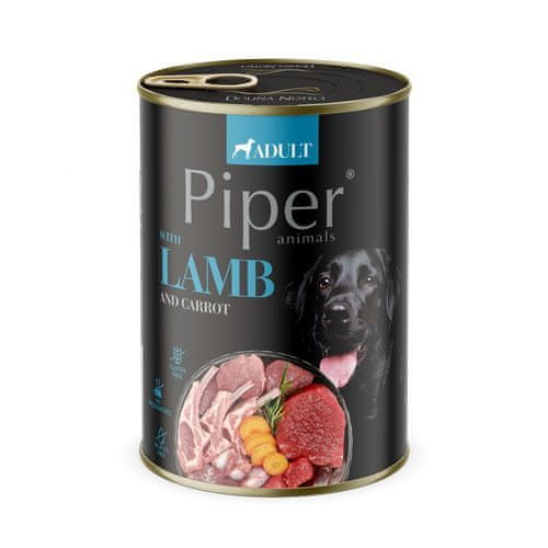 Piper ADULT 400g konzerva pro dospělé psy jehně, mrkev