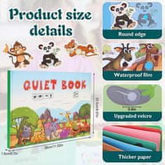 Netscroll Tichá kniha, která podporuje všechny oblasti vývoje dítěte, QuietBook