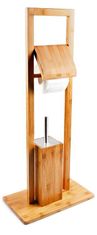 Tutumi Bambusový koupelnový stojan na toaletní papír a štětku Bamboo 381757