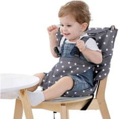 Netscroll Univerzální potah na židli pro děti pro bezpečné krmení, pomoc a bezpečnost při krmení, vhodný na různé židle, na cesty, do restaurací, na návštěvy, přenosná dětská židlička z látky, SeatSecure