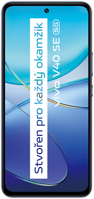 VIVO V40SE 5G, 8GB/256GB, výkonný chytrý telefon moderní mobilní dotykový telefon smartphone AMOLED displej Bluetooth 5.0 technologie wifi dual sim micro čtečka otisků prstů rychlonabíjení flashcharge 5G připojení podpora 5G síť mobilní inteligentní 50mpx fotoaparát natáčení videa v 4k rozlišení technologie NFC Android výkonná baterie Qualcomm Snapdragon 4 Gen 2 5G optická stabilizace obrazu