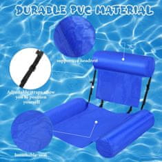 Netscroll Nafukovací vodní křeslo, ideální pro relaxaci ve vodě, zatímco čtete nebo používáte mobilní telefon. Poskytuje podporu pro hlavu, ramena a ruce, s pocitem úžasného plavání. CoolChair