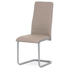 Autronic Moderní jídelní židle Židle jídelní, lanýžová koženka, kov šedá (DCL-402 LAN)
