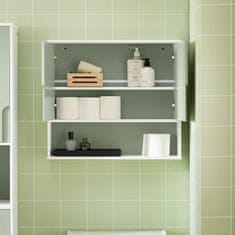 SoBuy SoBuy BZR140-GR Nástěnná skříňka Koupelnová skříňka Závěsná skříňka Kuchyňská skříňka Koupelnový nábytek Bílo-zelená 60x54x15cm