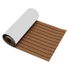 SONNENH 240*60*0,6 cm - Námořnický lepící palubní koberec - Teakové podlahové krytiny - Balkonové rohože - Zahrádkové rohože - Pratelné - Světle hnědá