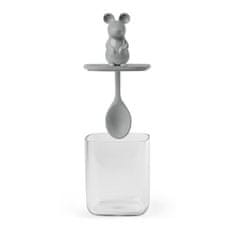 Qualy Design Dóza se lžičkou Lucky Mouse 10365, 250ml