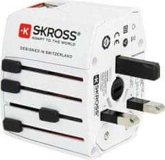 Skross Cestovní adaptér MUV USB, univerzální pro 150 zemí