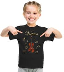 STRIKER Dětské tričko virtuos housle Dětská velikost: 10 let