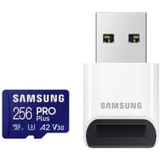 Samsung Paměťová karta PRO Plus MicroSDXC 256GB + USB adaptér