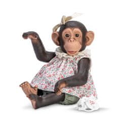 LOLA Realistická panenka od Asivil ze Španělska šimpanz květina 35 cm