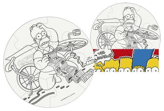 Efko Vymaluj si puzzle The Simpsons - kruh 9 dílků