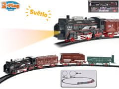 Mikro Trading 2-Play Traffic vlak 45 cm + 3 vagóny s dráhou na baterie se světlem