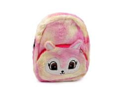 Dětský batoh zvířátko plyšové 23x26 cm - růžová