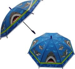 Teddies Deštník 66cm vystřelovací Žralok