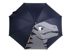 Dětský deštník jednorožec, dinosaurus - modrá tmavá dinosaurus