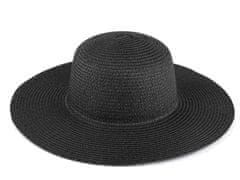 Dámský letní klobouk / slamák k dozdobení - černá