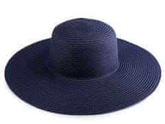 Dámský letní klobouk / slamák k dozdobení - modrá pařížská