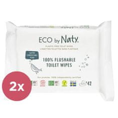 ECO by Naty 2x Ubrousky vlhčené toaletní Eco 42 ks