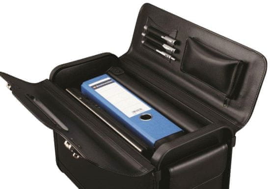 ALASSIO Obchodní kufr GENOVA - černý, číselné zámky, kapsy