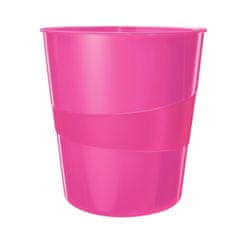Leitz Odpadkový koš WOW - plastový, růžový, objem 15