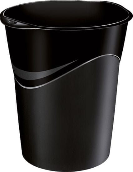 Odpadkový koš CepPro HAPPY 280 - 14 l, černý plast