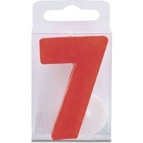 Staedter Svíčka ve tvaru číslice 7 - mini, červená - Stadter