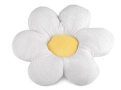 Dekorační polštář květ Ø40 cm - bílá