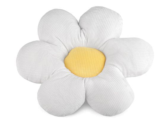 Dekorační polštář květ Ø40 cm - bílá