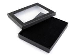 Krabička s průhledem polstrovaná 16x19 cm - černá