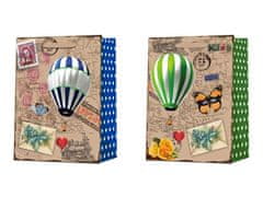 Taška dárková 180x230 mm dopisní známky různých motivů, balóny mix, barevná