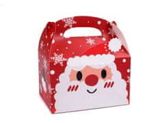 Vánoční dárková krabička sob, Mikuláš - červená Mikuláš