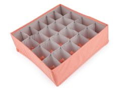 Skládací organizér / úložný box 24 dílný - lososová