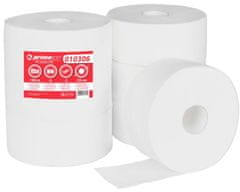 Jumbo Toaletní papír PrimaSoft - 2vrstvý, celulóza, 23 cm, 6 rolí