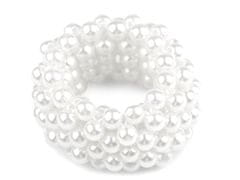 Perlová gumička / ozdoba do vlasů - bílá perlová