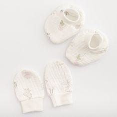 NEW BABY Kojenecký mušelínový set-capáčky a rukavičky Zoe - Univerzální