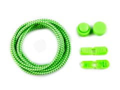 Reflexní elastické samozavazovací tkaničky délka 120 cm - (04) zelená neon