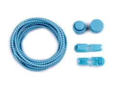 Reflexní elastické samozavazovací tkaničky délka 120 cm - (11) modrá světlá