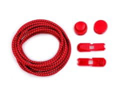 Reflexní elastické samozavazovací tkaničky délka 120 cm - (13) červená