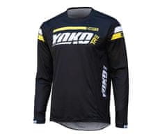 YOKO Motokrosový dres TRE černá/žlutá S