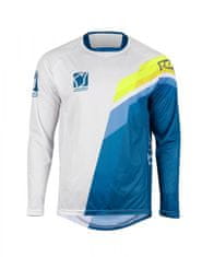 YOKO Motokrosový dres VIILEE bílo/modrý/žlutý L