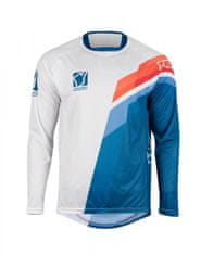 YOKO Motokrosový dres VIILEE bílo/modrý/oranžový XXL