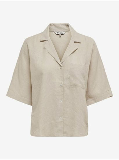 ONLY Krémová dámská košile s příměsí lnu ONLY Tokyo