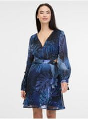 Guess Tmavě modré dámské šaty s přehozem Guess Farrah XL