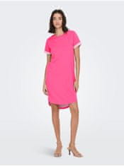 Jacqueline de Yong Růžové dámské mikinové šaty JDY Ivy S