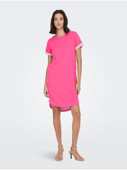 Jacqueline de Yong Růžové dámské mikinové šaty JDY Ivy