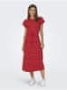 Červené dámské pruhované basic midi šaty ONLY May XS