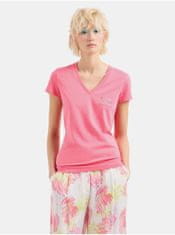 Armani Exchange Růžové dámské tričko Armani Exchange XL
