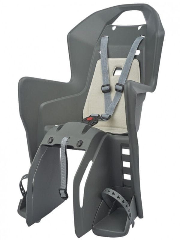 Levně Polisport dětská sedačka Koolah na nosič tmavě šedo-krémová