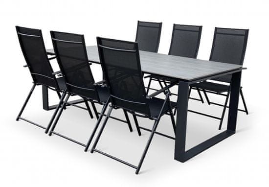Nábytek Texim Zahradní jídelní set stůl Strong + 6x židle Pia polohovací