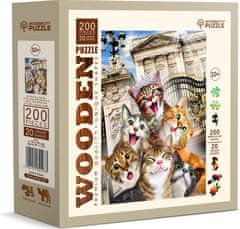Wooden city Dřevěné puzzle Koťata v Londýně 200 dílků
